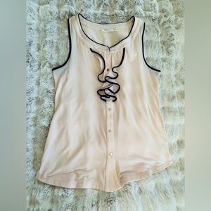 Ricki's Blush Sleeveless Blouse with Black Accents Small